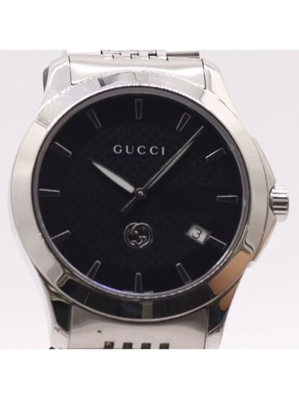 Gucci 126.4 Quartz Date Black Dial Watch